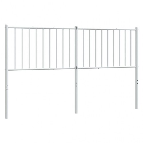 Sengegavl i metal 160 cm - hvid, klassisk udskiftningsgavl
