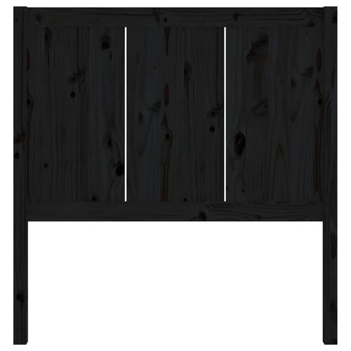 Sengegærde 95,5x4x100 cm massivt fyrretræ sort