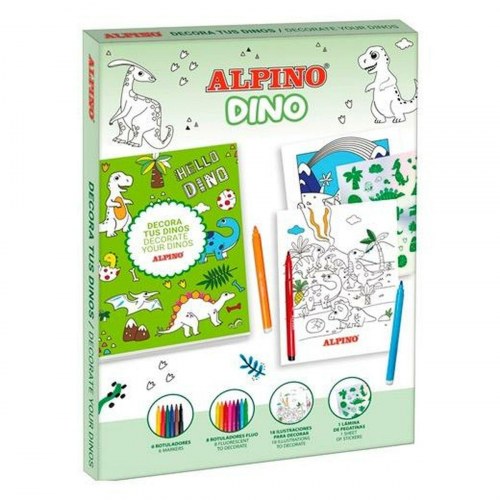 Alpino Dino - kreativt håndværkssæt, multifarvet (6 enheder)