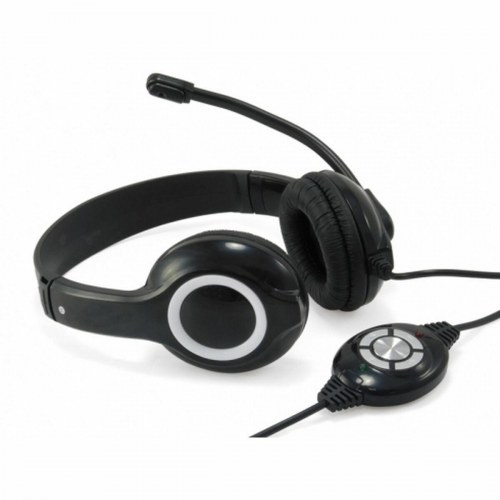 Gaming headset Conceptronic - med mikrofon, sort/rød