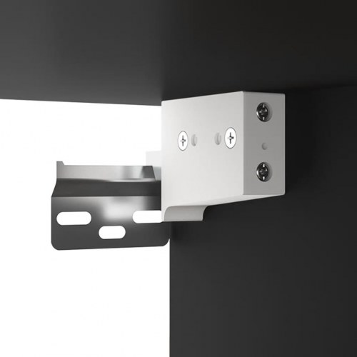 Spejlskab med LED-lys 70x16,5x60 cm sort