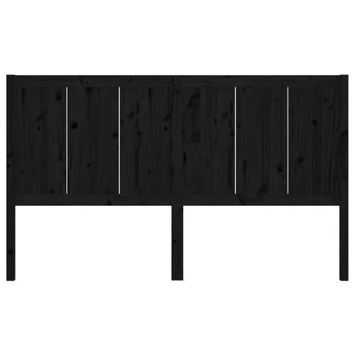 Sengegærde 145,5x4x100 cm massivt fyrretræ sort