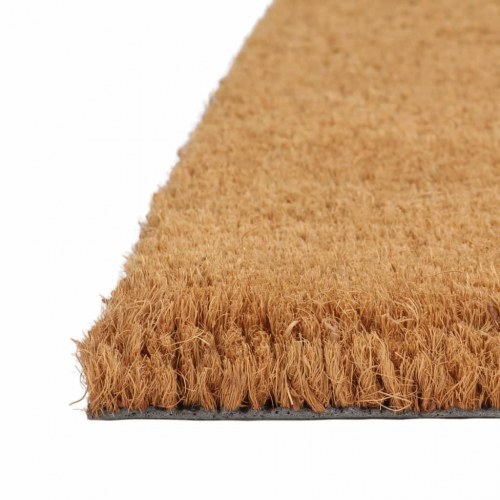 Halvrund dørmåtte i coir - 40 × 60 cm, naturfarvet
