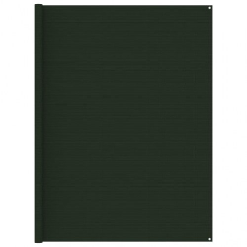 Telttæppe 250 × 350 cm - mørkegrøn HDPE camping- og terrassetæppe