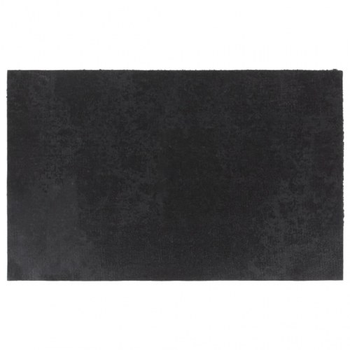 Dørmåtte 50×80 cm - tuftet coir, sort med PVC-bagside