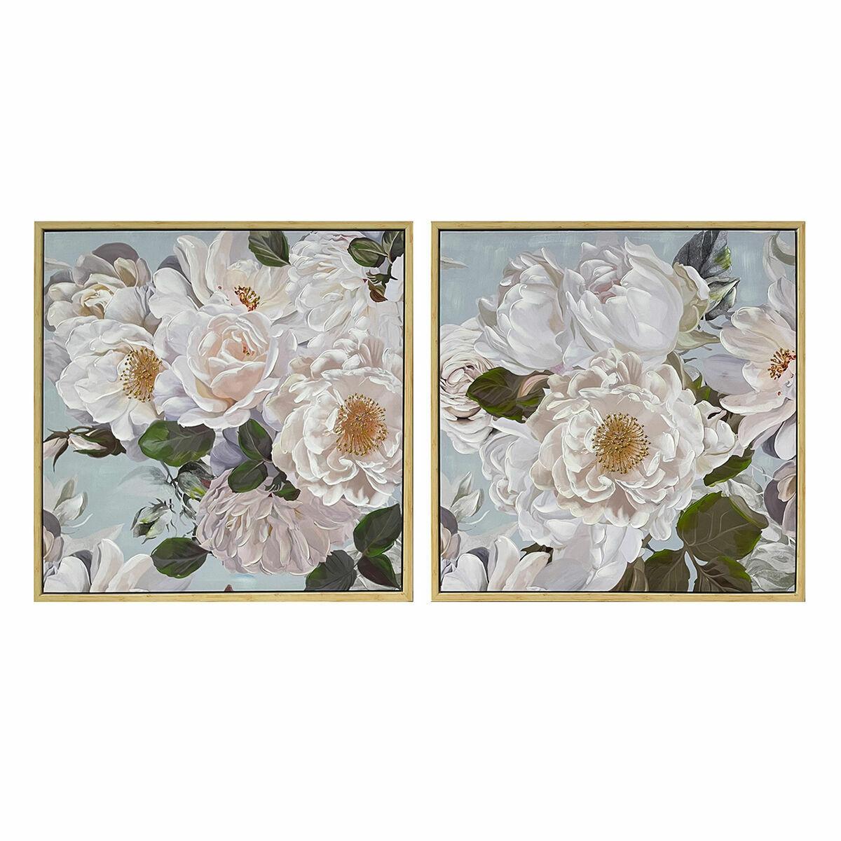 Maleri 80 X 4 X 80 Cm Cvetlice Shabby Chic 2 Enheder