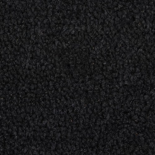 Dørmåtte 50×80 cm - tuftet coir, sort med PVC-bagside