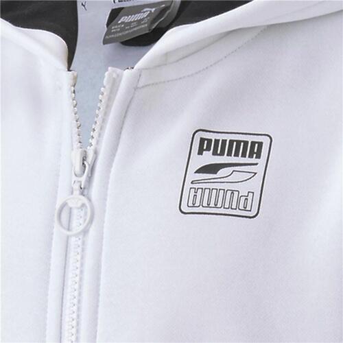 Sportsjakke til børn Rebel Puma Block Full-Zip Hoodie Hvid 16 år