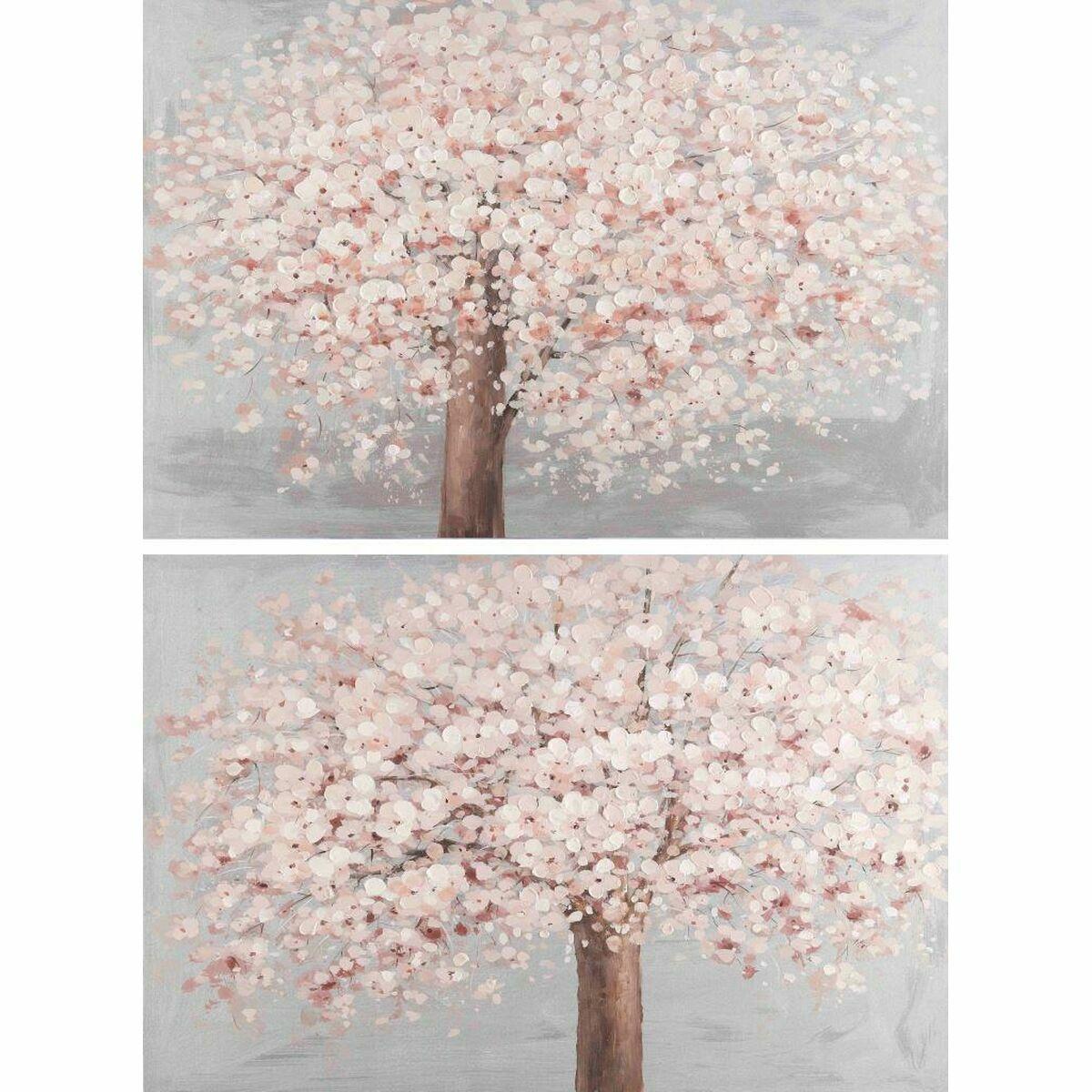 Lærredsmaleri i fyrretræ, 120 x 3,5 x 80 cm