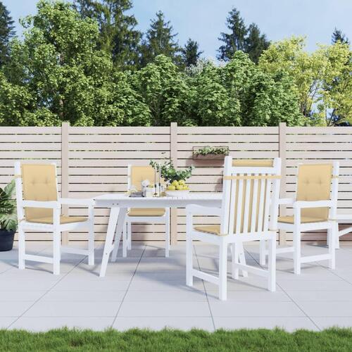 Stolehynder med lav ryg 4 stk. 100x50x4 cm stof beige
