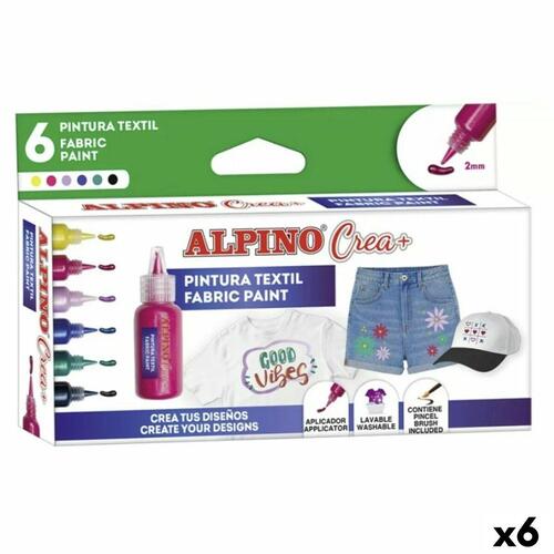 maleri Alpino Fabric Paint Tekstil (6 enheder)