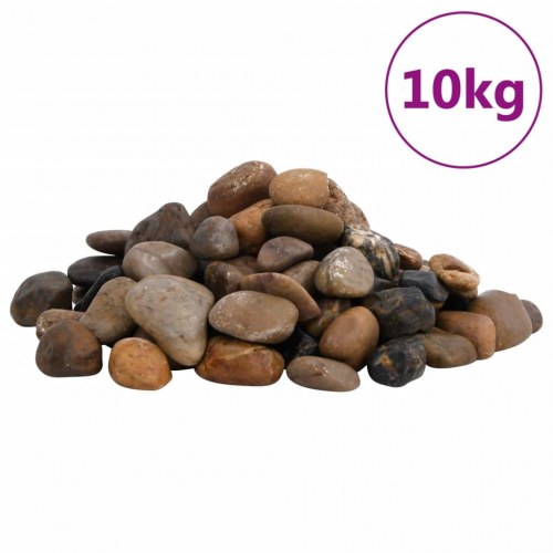 Polerede småsten 10 kg - 2-5 cm, flerfarvet akvarie- og dekorationssten