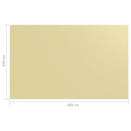 Telttæppe 250 × 400 cm - beige camping- og terrassetæppe