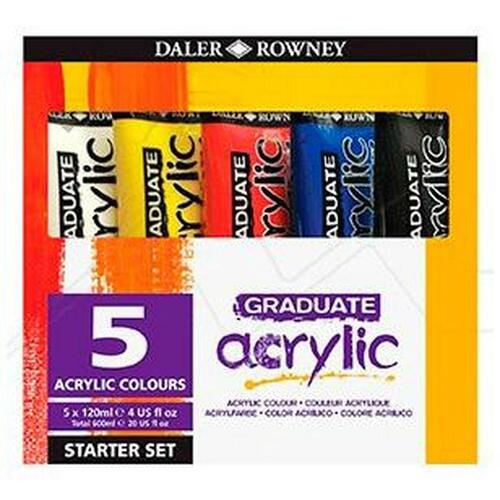 Akrylmaling Daler Rowney Multifarvet 5 Dele 120 ml