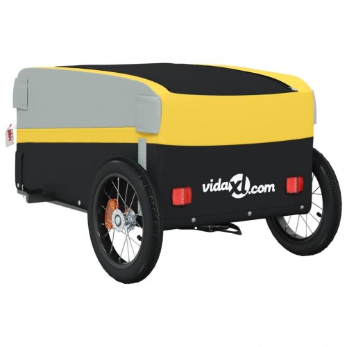 Cykelanhænger 30 kg - jern, sort/gul