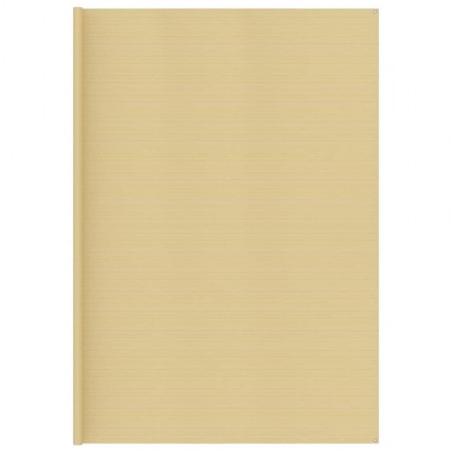 Telttæppe 400 x 400 cm - beige HDPE, med øjer