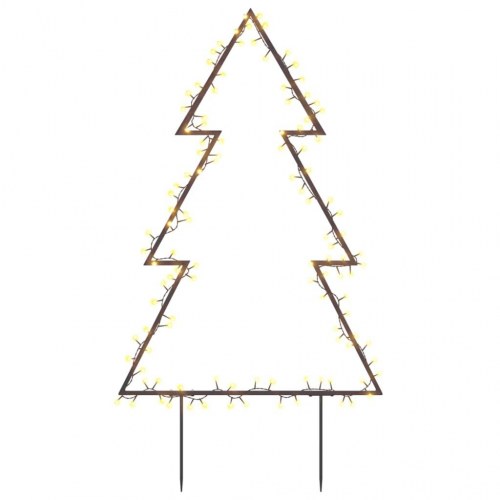 Juledekoration med jordspyd i juletræsform - 115 LED, 90 cm