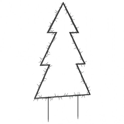 Juledekoration med jordspyd i juletræsform - 115 LED, 90 cm