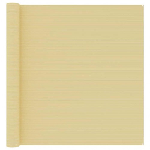 Telttæppe 400 × 600 cm - beige HDPE, med hjørneøjer