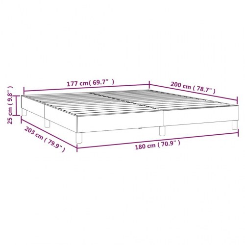 Boxspring sengeramme 180×200 cm i sort kunstlæder