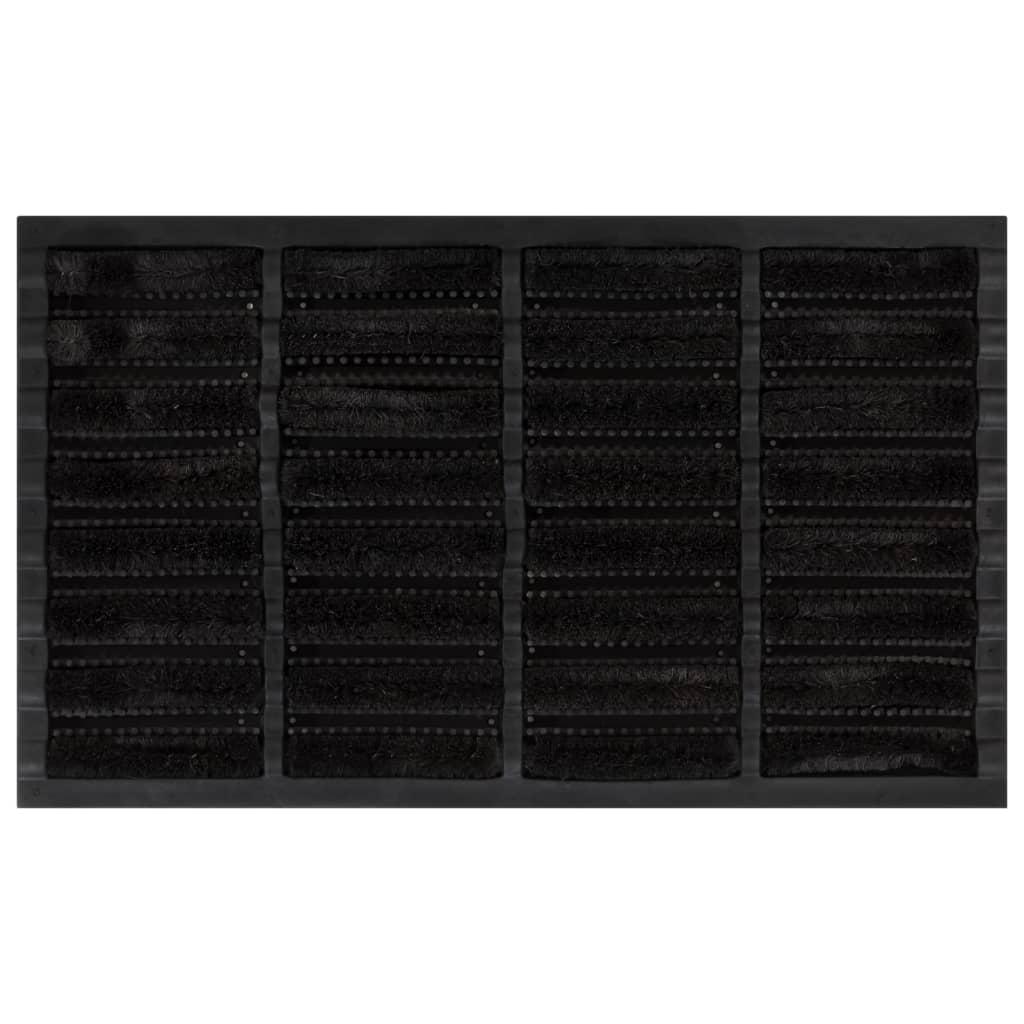 Dørmåtte 45x75 cm rektangulær gummi og coir