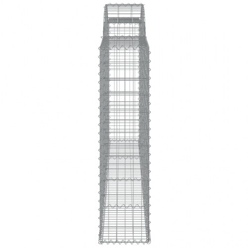 Buede gabionkurve 5 stk. 300x30x120/140 cm galvaniseret jern