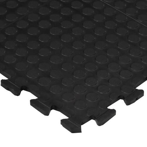 Gulvmåtte 90x120 cm 12 mm gummi sort