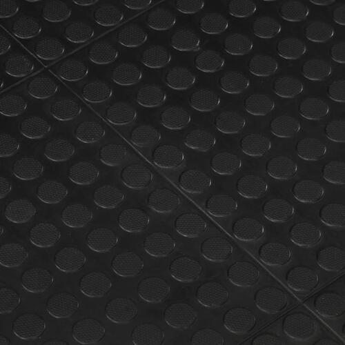 Gulvmåtte 90x120 cm 12 mm gummi sort