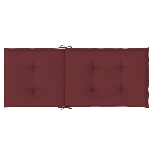 Stolehynder med høj ryg 6 stk. 120 x 50 x 4 cm - meleret vinrød