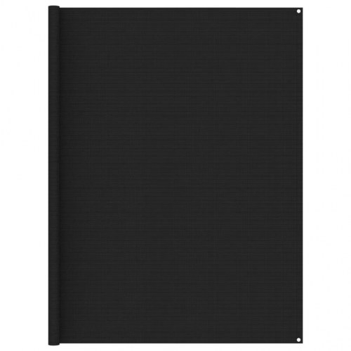 Telttæppe 250 x 350 cm sort - campingtæppe til telt og markise