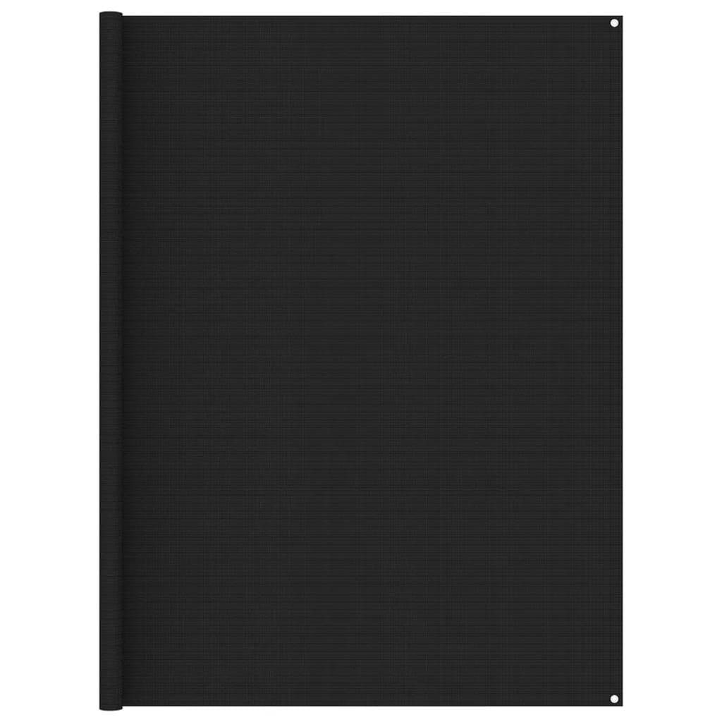 Telttæppe 250x350 cm sort billede