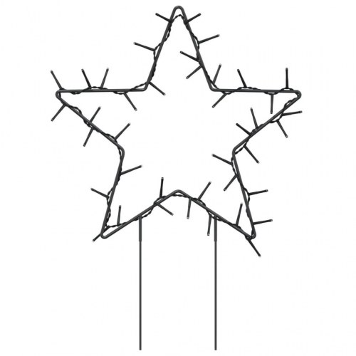 Julestjerner med jordspyd - 3 stk., 50 LED, 29 cm, varm hvid