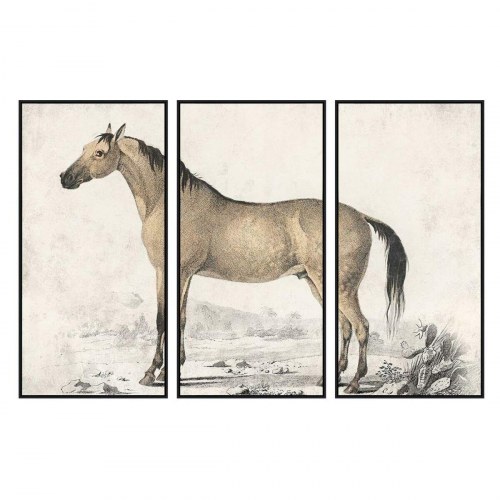 Vægkunst på lærred - Hest, 3 dele (180 × 120 cm / 120 × 60 cm)