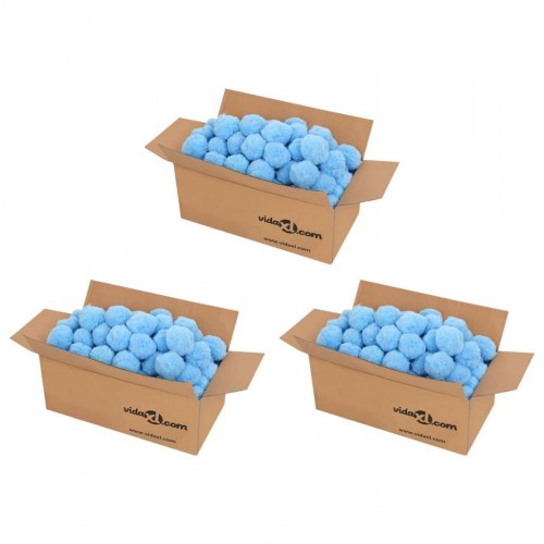 Filterkugler til pool - 2,1 kg antibakteriel polyethylen, blå