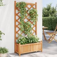 Plantekasse med espalier massivt grantræ brun