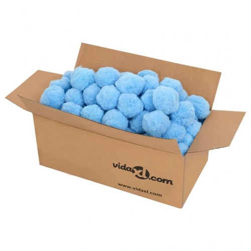 Filterkugler til pool - 2,1 kg antibakteriel polyethylen, blå