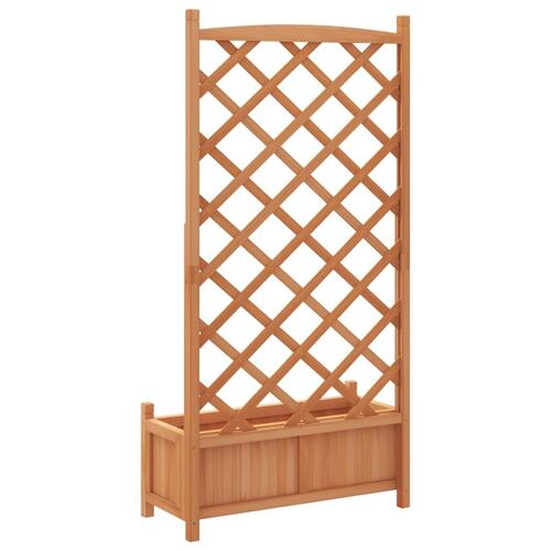 Plantekasse med espalier massivt grantræ brun