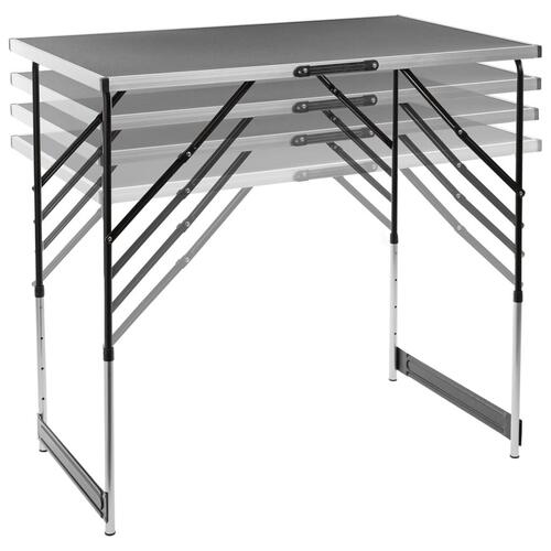 foldbart bord 100 x 60 x 94 cm aluminium