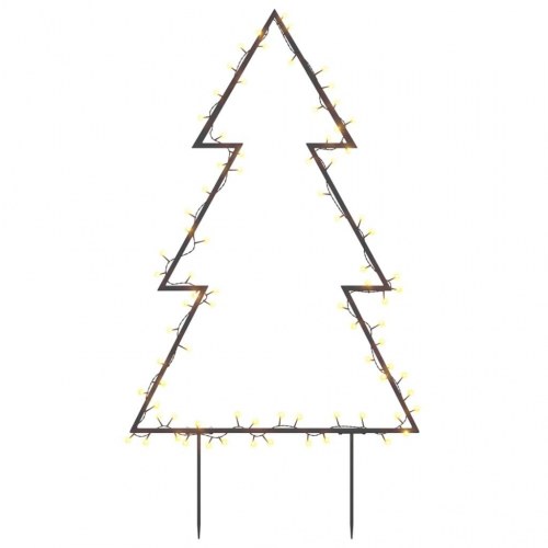 Juletræsdekoration med jordspyd og 80 LED - 60 cm