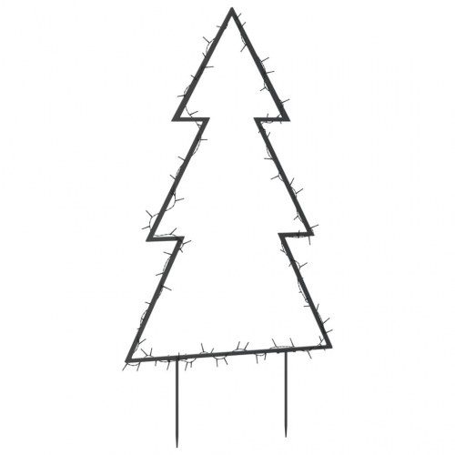 Juletræsdekoration med jordspyd og 80 LED - 60 cm