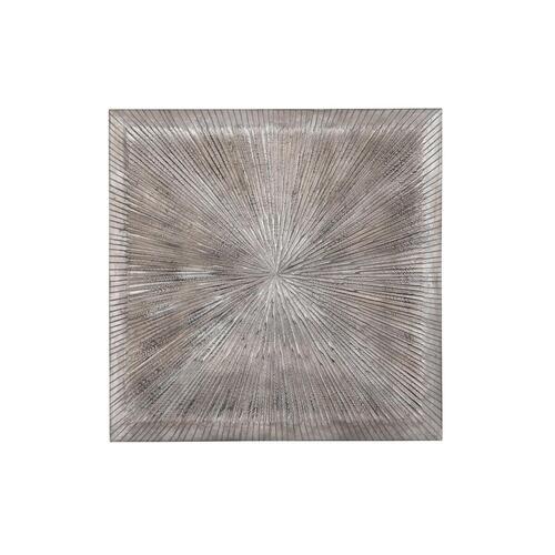 Vægdekoration 3D 121,5 x 2,5 x 122 cm Sølvfarvet Moderne