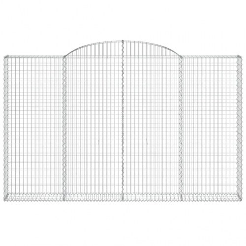 Buede gabionkurve - 2 stk. 300×30×180/200 cm i galvaniseret jern