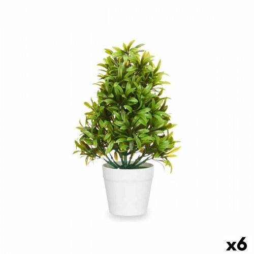 Kunstig plante Ibergarden - plastik, hvid/grøn, 18 × 35 × 16 cm (6 stk.)