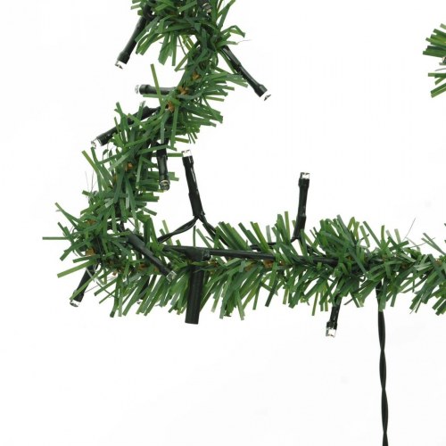 Juledekoration med jordspyd - juletræsform, 3 stk., 50 LED, 30 cm, varm hvid
