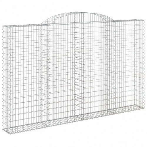 Buede gabionkurve 3 stk. 300x30x180/200 cm galvaniseret jern
