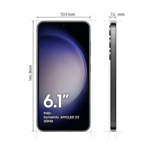 Smartphone Samsung Galaxy S23 Sort 6,1" 128 GB Octa Core 8 GB RAM