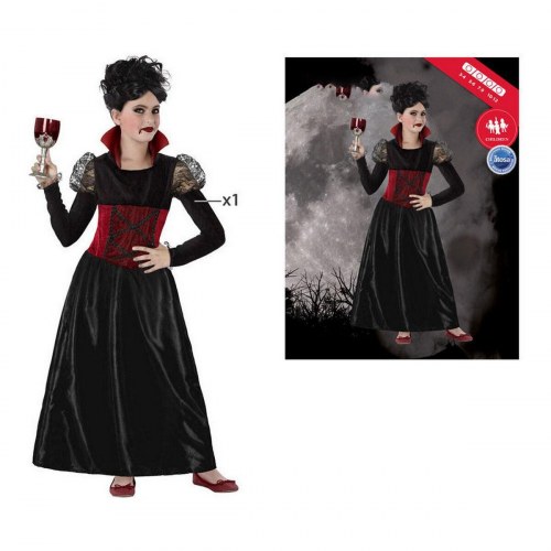 Børnekostume - Multifarvet kjole 5-6 år (100 % polyester)