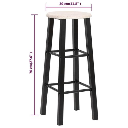 Barstole 2 stk. MDF sort
