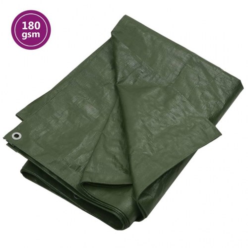 Presenning 6 x 10 m 180 g/m² HDPE - grøn