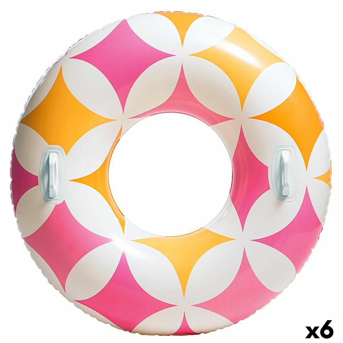 Badering Intex Timeless - oppustelig donut, Ø 91 cm, orange/pink (6 stk.)